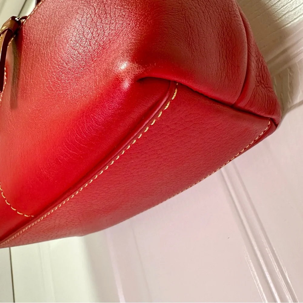 Dooney & Bourke Medium Shoulder Bag Mulberry Red Leather - Picture 13 of 17